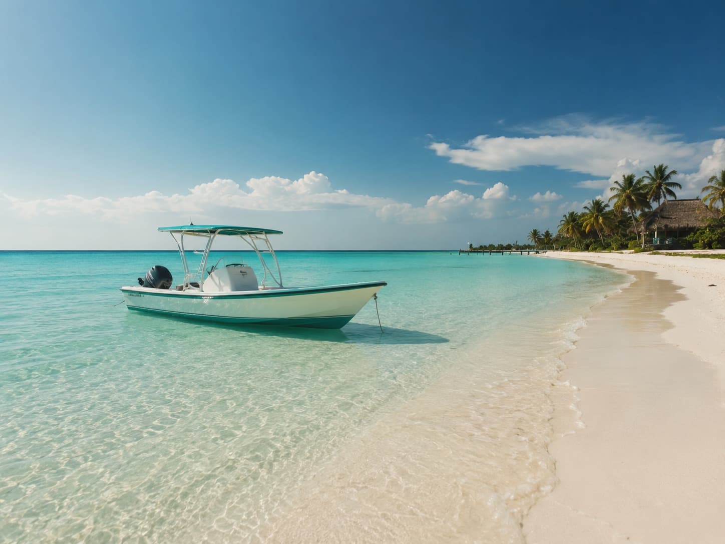 Playa tropical de Holbox para tours y experiencias marinas