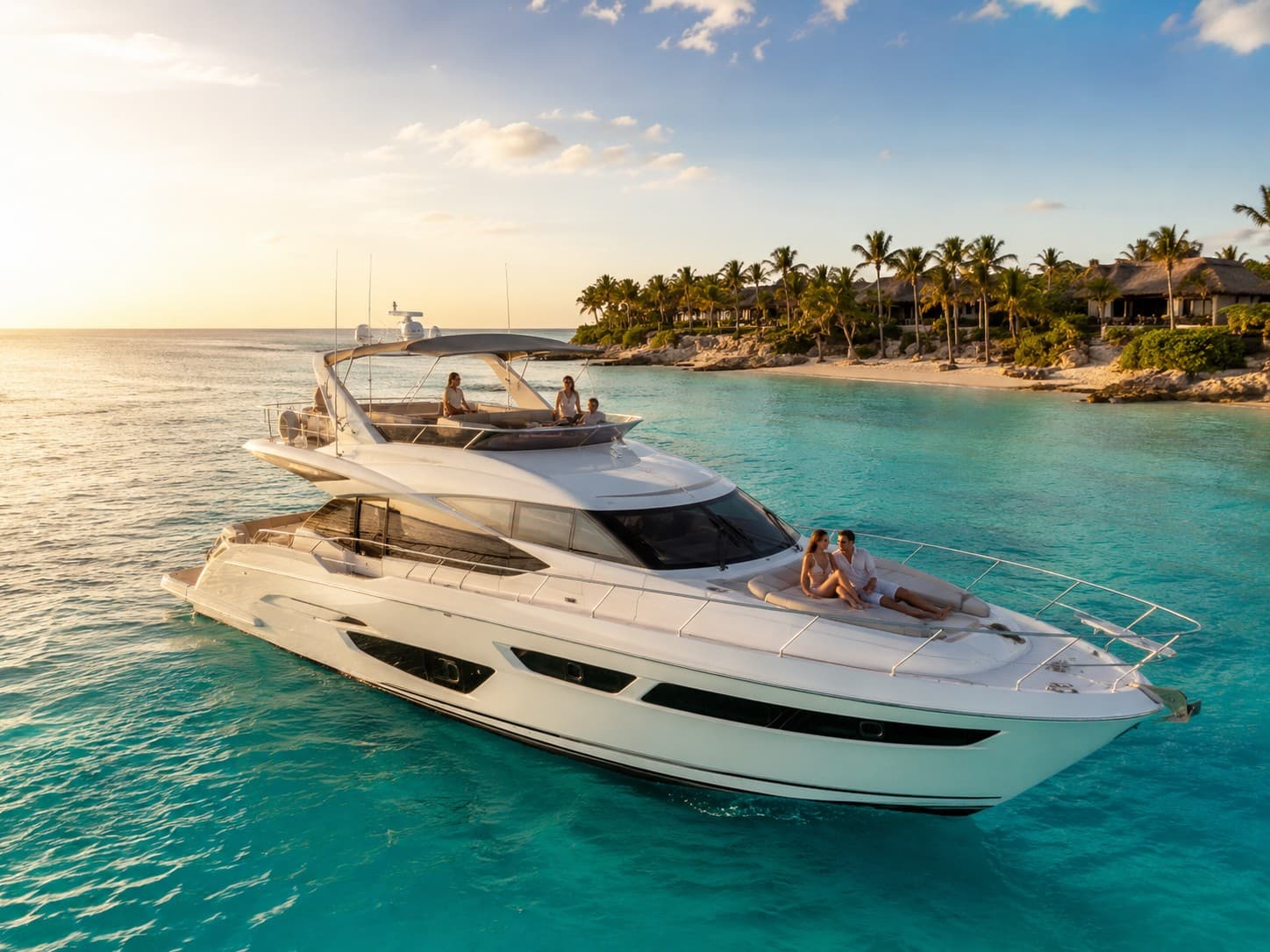 Yate privado en el Caribe Mexicano